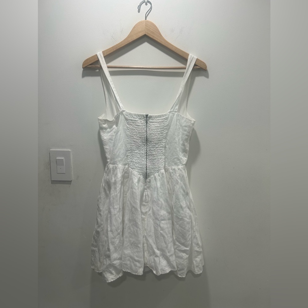 Reformation Daria White Linen Mini Dress - Picture 6 of 6